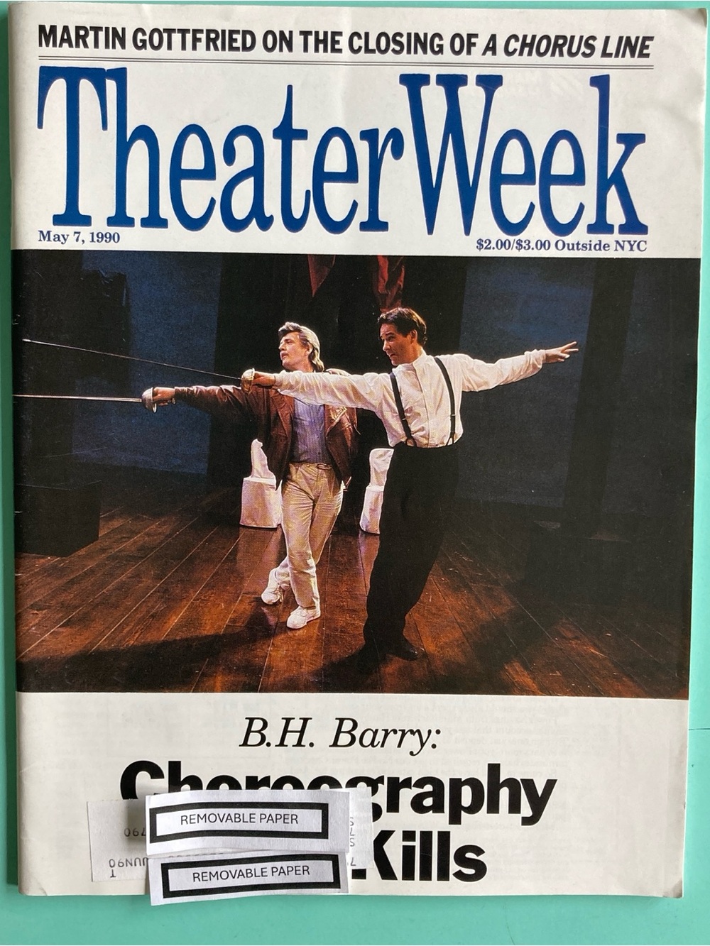 Kevin Kline Hamlet at the Public Theater Week Magazine May 7  1990 Address Label